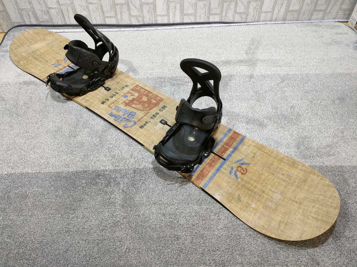 メンテ済□156cm□BURTON CUSTOM TWIN×CARTEL セット スノーボード