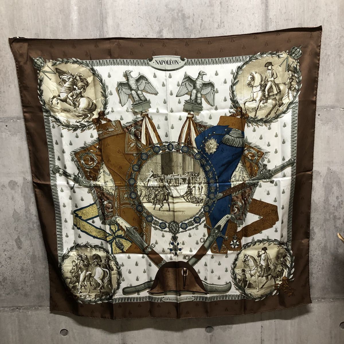 大勧め HERMES カレ90 カレ90 スカーフ NAPOLEON - htii.edu.kz