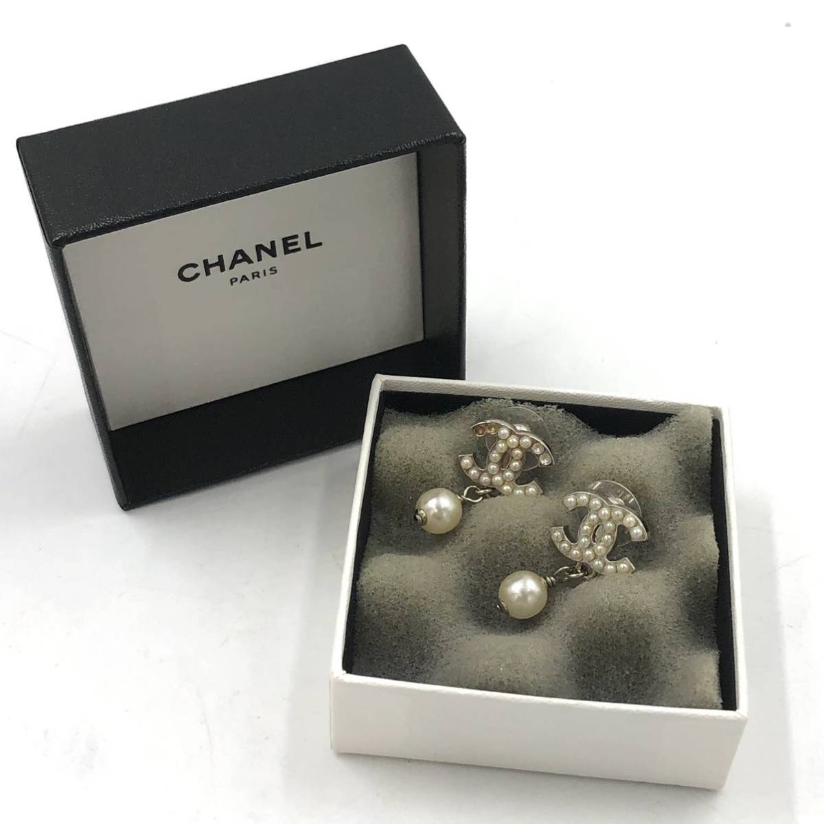 CHANEL シャネル ピアス フェイクパール ココ アクセサリー VINTAGE ヴィンテージ　P1506_画像1