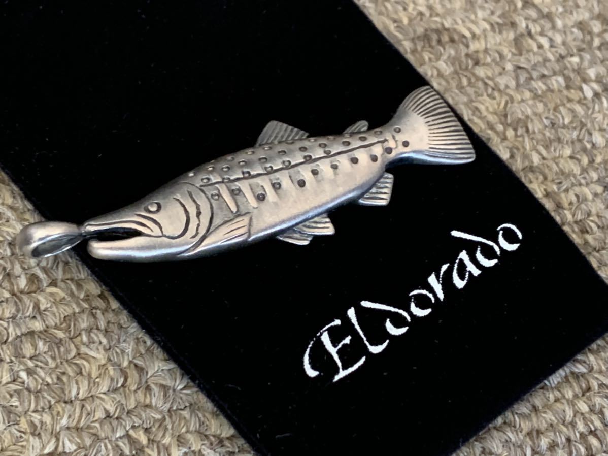 エルドラド 岩魚 シルバーネックレス 美品 イワナ シムス　セージ オービス カムパネラ パタゴニア