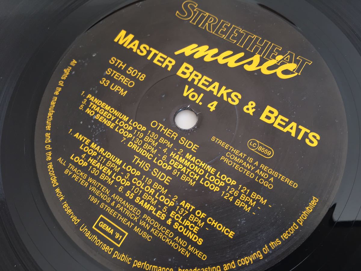 Master Breaks & Beats Vol.4 House Of Music Edition LP STH5018 91年独盤,12Rhythm Track&56Samples,Peter Vriends,Patrick V.Kerckhoven_画像5