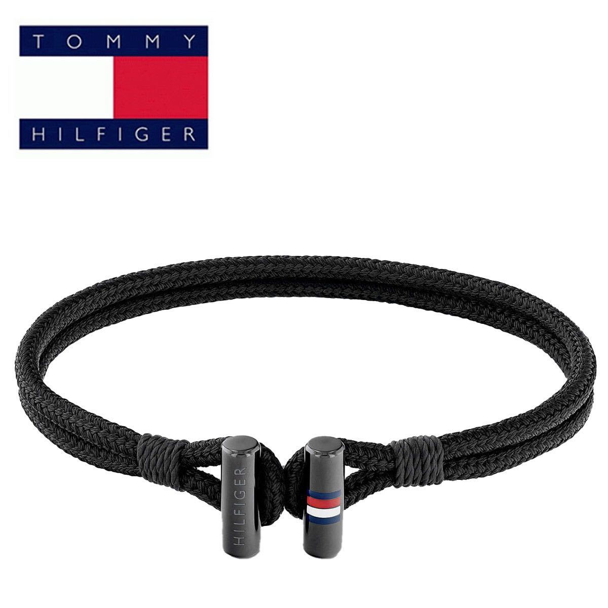 トミーヒルフィガー tommy hilfiger トミー ナイロン ブレスレット ブラック 2790336 メンズ アクセサリー アクセ 男性_画像1