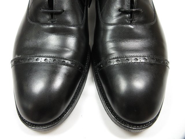 ■HH美品【EDWARD GREEN エドワードグリーン】 希少旧ロゴ フィリップ PHILIP ドレスシューズ (メンズ) size9D202 ブラック ★8HT1412★_画像3