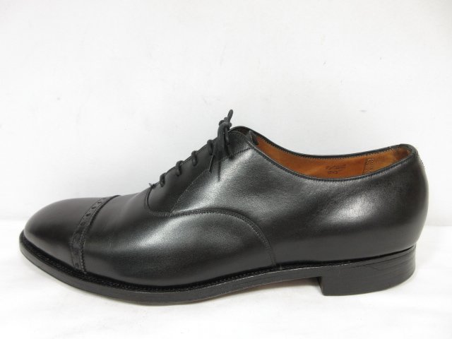 ■HH美品【EDWARD GREEN エドワードグリーン】 希少旧ロゴ フィリップ PHILIP ドレスシューズ (メンズ) size9D202 ブラック ★8HT1412★_画像7