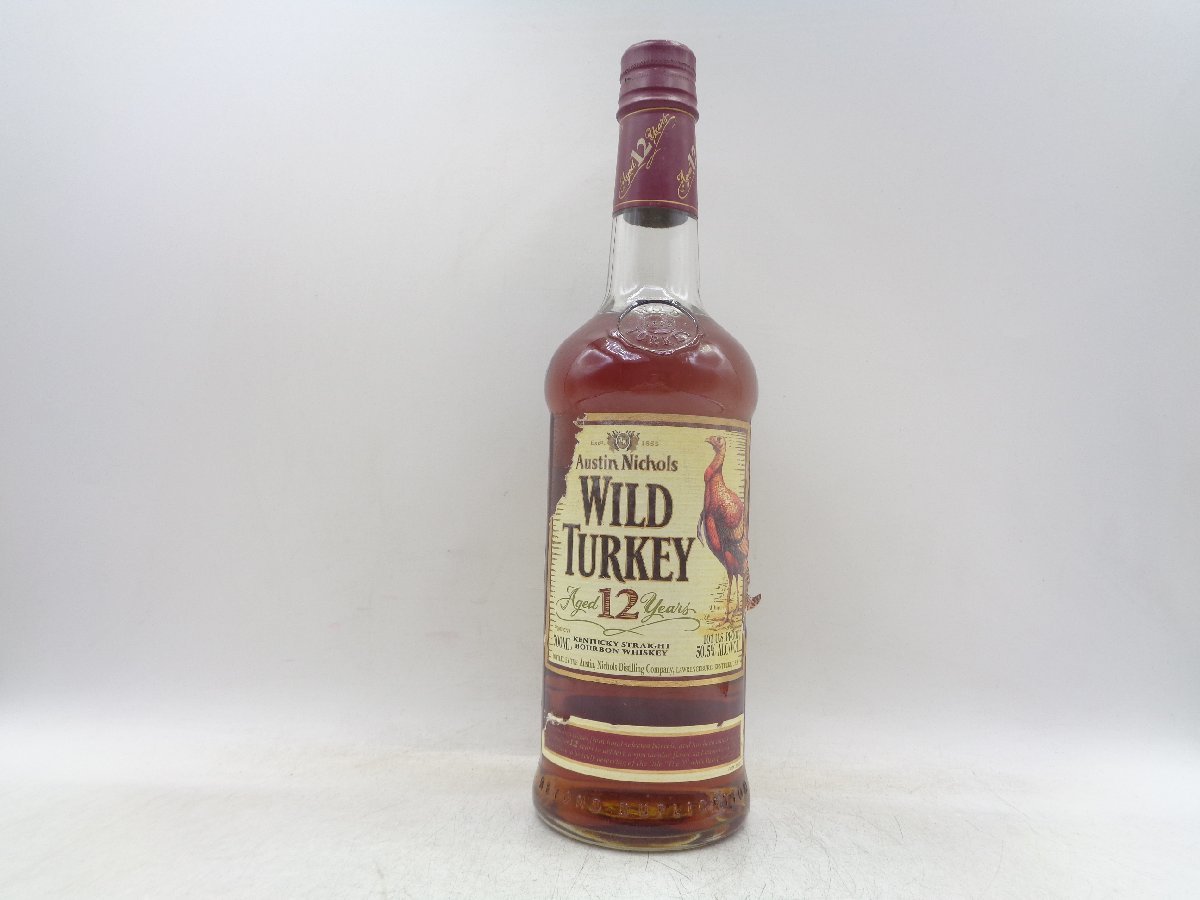 【1円】～ WILD TURKEY 12年 ワイルドターキー レッドキャップ バーボン 750ml 50,5% 未開封 古酒 ラベル破れ E101097