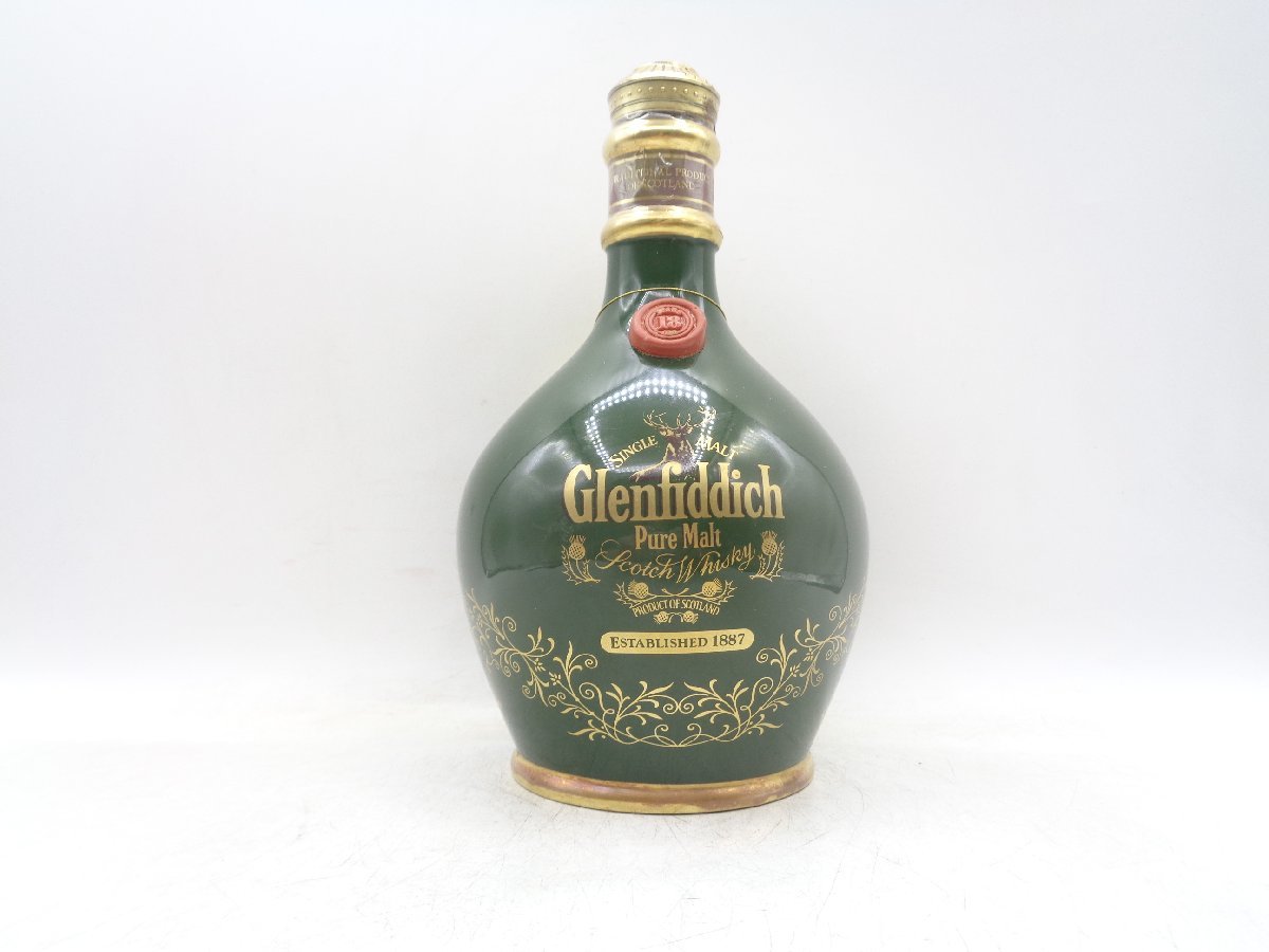GLENFIDDICH 18年 グレンフィディック 緑 陶器ボトル シングル モルト スコッチ ウイスキー750ml 43% 未開封 古酒 X147957