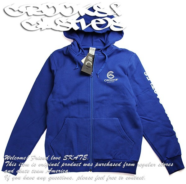 CROOKS & Castles (クルックス アンド キャッスルズ) パーカー ジップフード Zip Hood Mount Crooks Blue_画像1