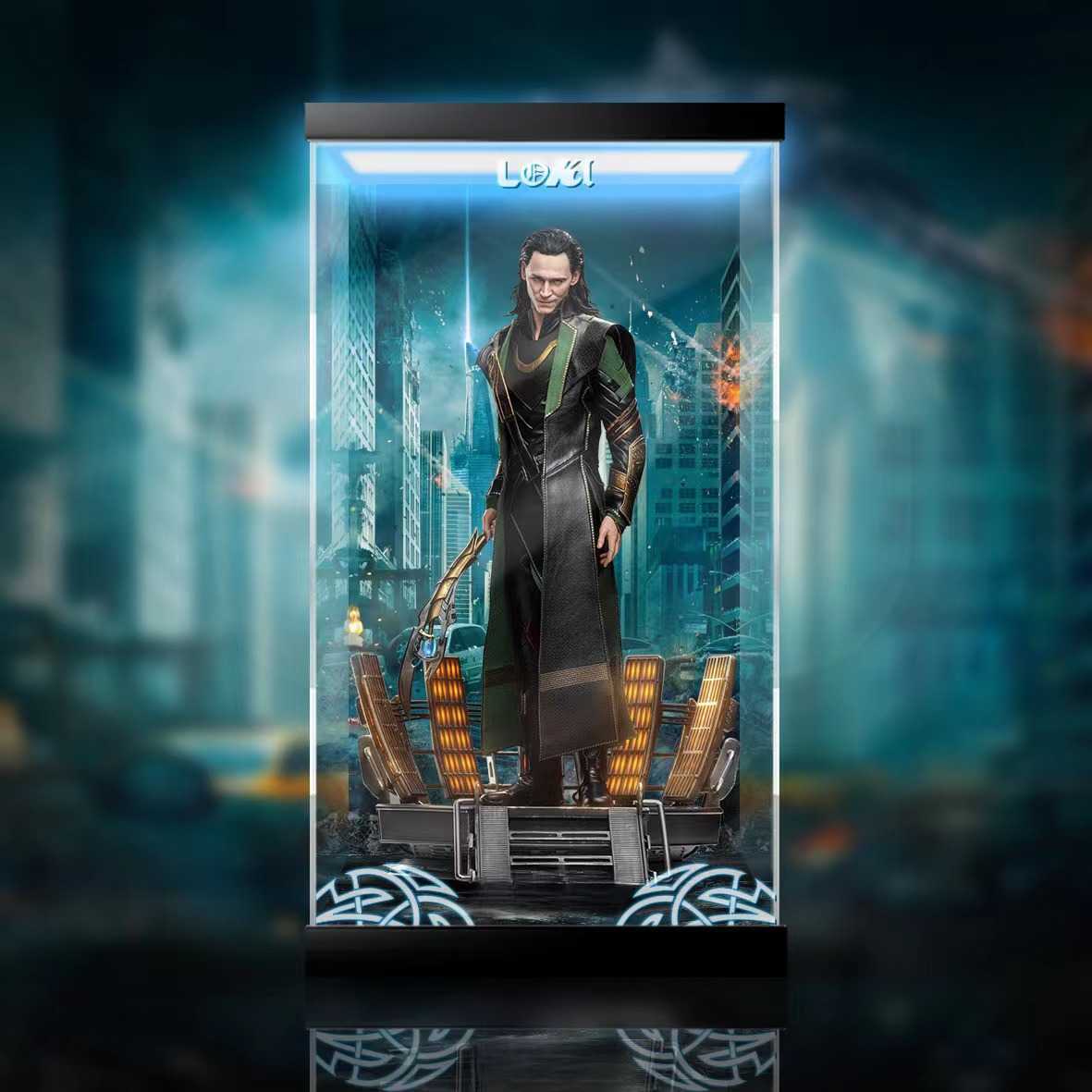 Queen Studios ロキ Loki 1/4 スタチュー アベンジャーズ ☆専用☆ フィギュアケース LED 照明 展示 アクリル コレクション ショーケース