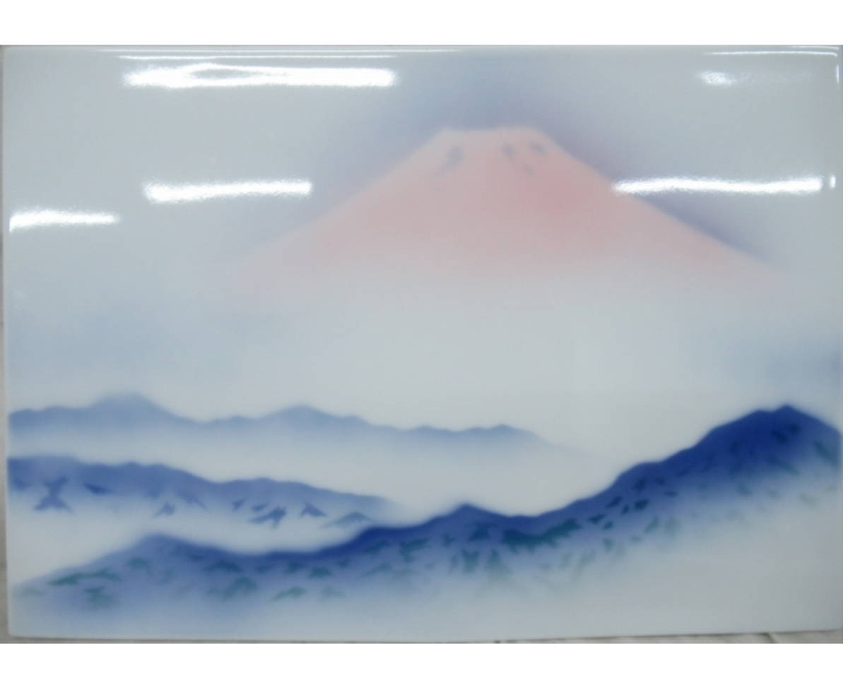 がとうござ 宮内庁御用達 富士山 陶板 約52×約24.5㎝ SLOda 