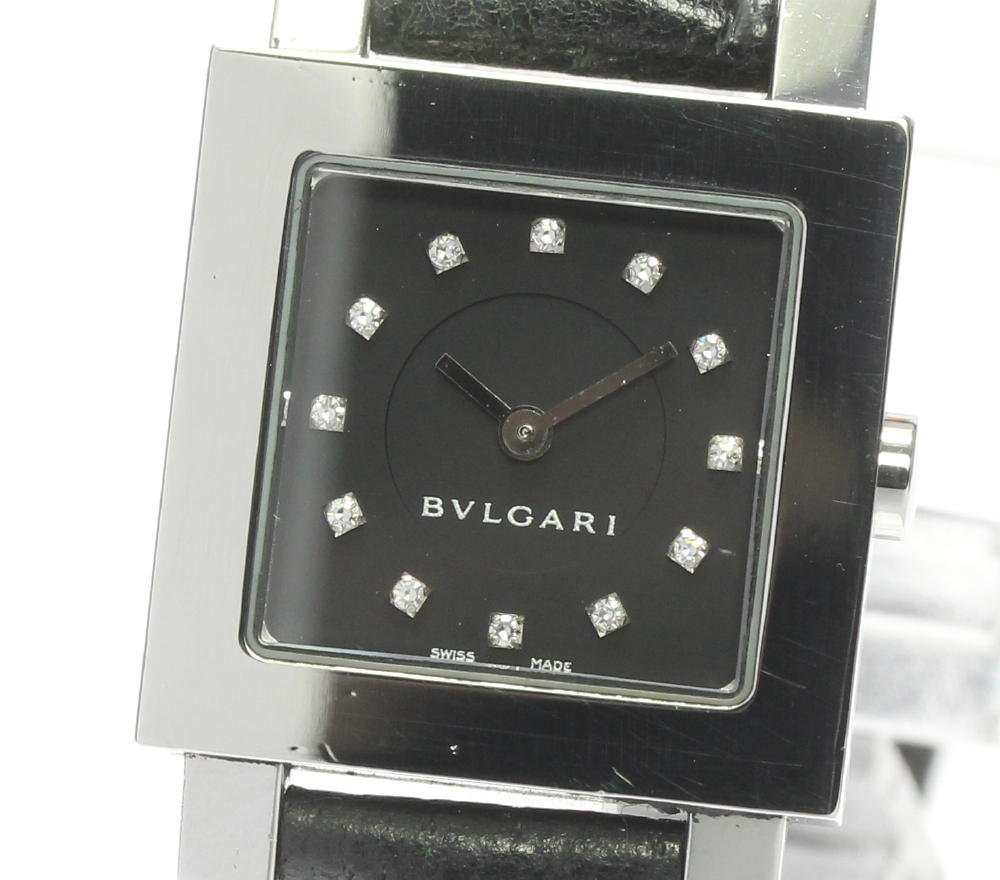 BVLGARI】ブルガリ クアドラード 12P ダイヤ SQ22SLS クォーツ