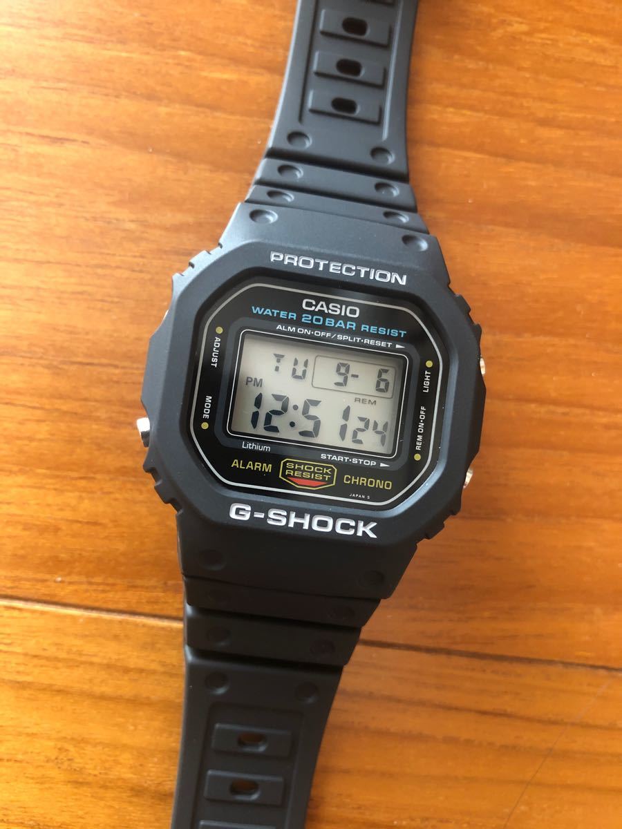 希少品G-SHOCK DW-5600C-1 20BAR 691モジュール 鏡面スクリューバック