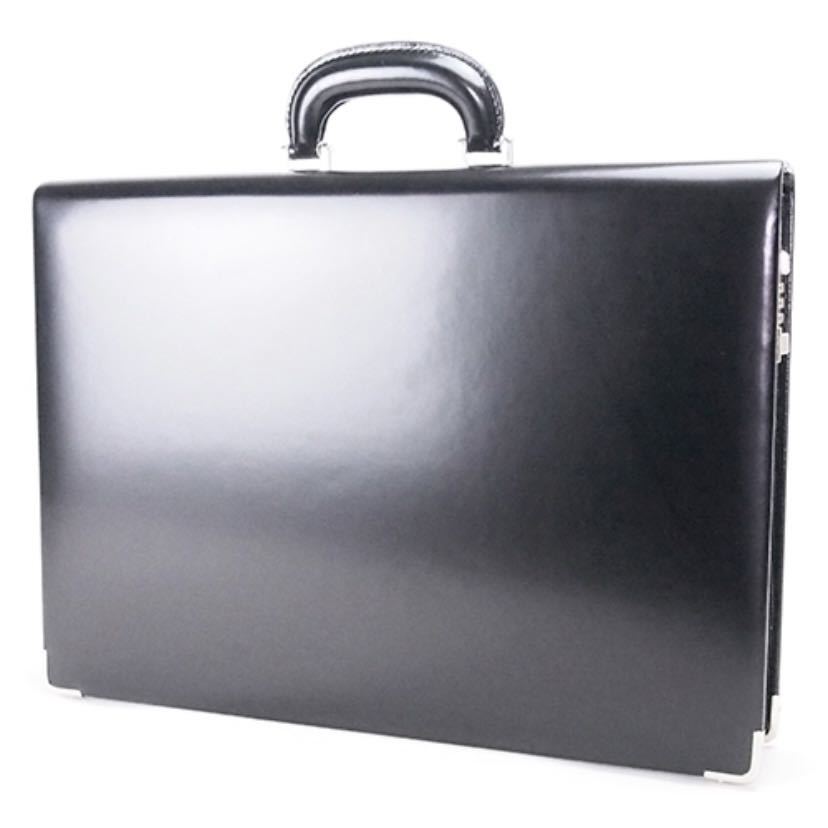 peronipe low ni attache case business bag dial lock black Italy 