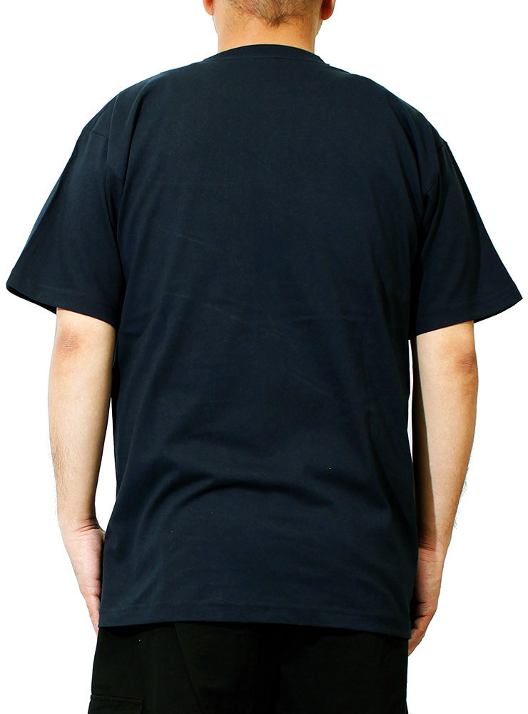 【新品】 5XL ネイビー Tシャツ メンズ 大きいサイズ 半袖 クルーネック オープンエンド マックスウェイト 無地 カットソー_画像2