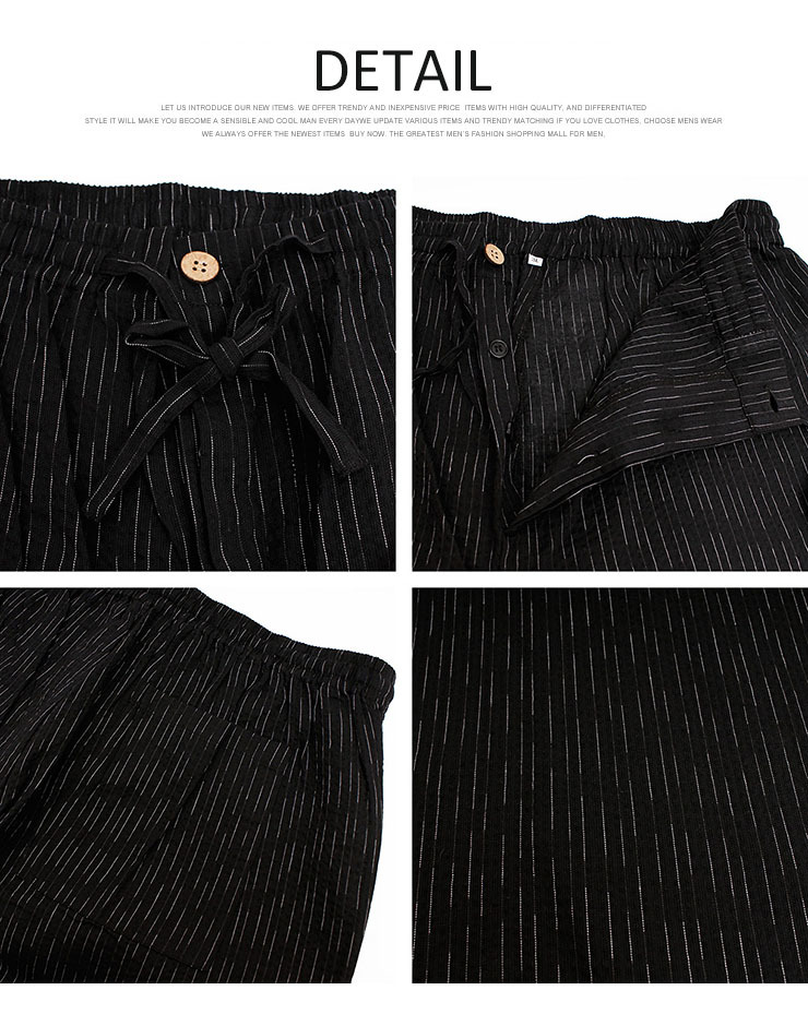 [ new goods ] L A pattern jinbei men's ... weave peace pattern top and bottom .... setup plain stripe 