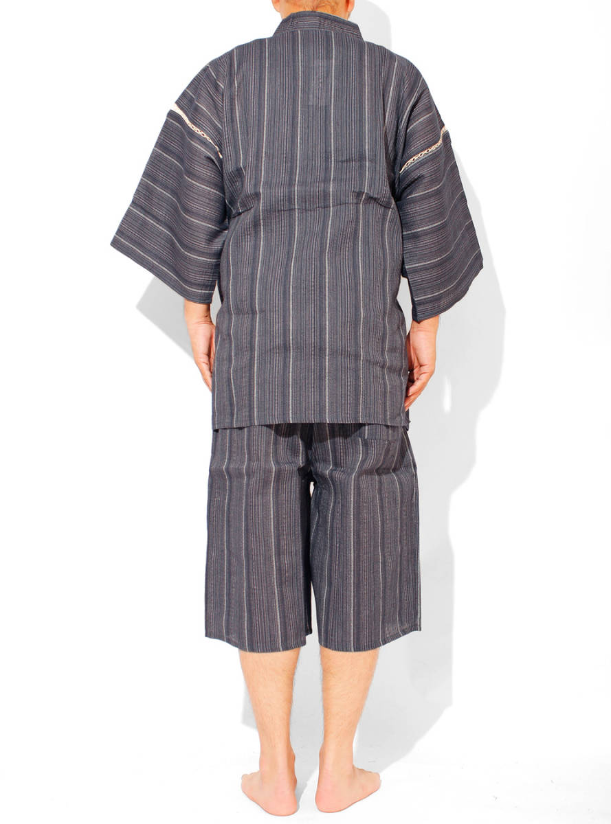 [ new goods ] LL A pattern jinbei men's ... weave peace pattern top and bottom .... setup plain stripe 