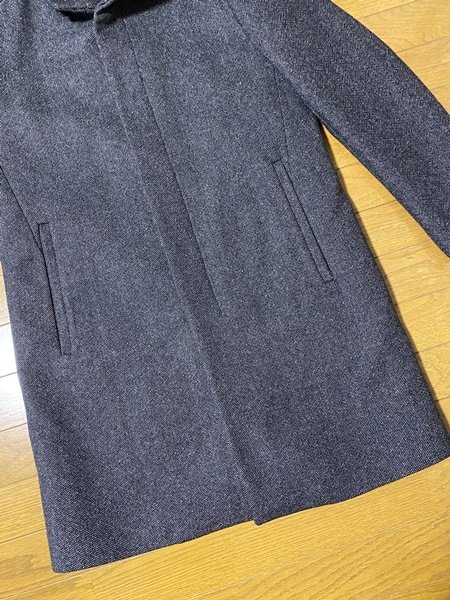 美品☆【Theory】定価83,600円 BELVIN WP A カシミヤ混 ウールスタンドカラーコート 02-6409004 M セオリー_画像4