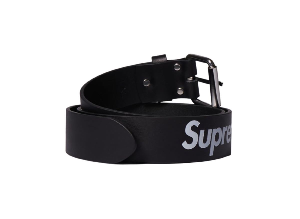 Supreme Repeat Leather Belt Black 黒 ベルト ロゴ logo BOX ボックス