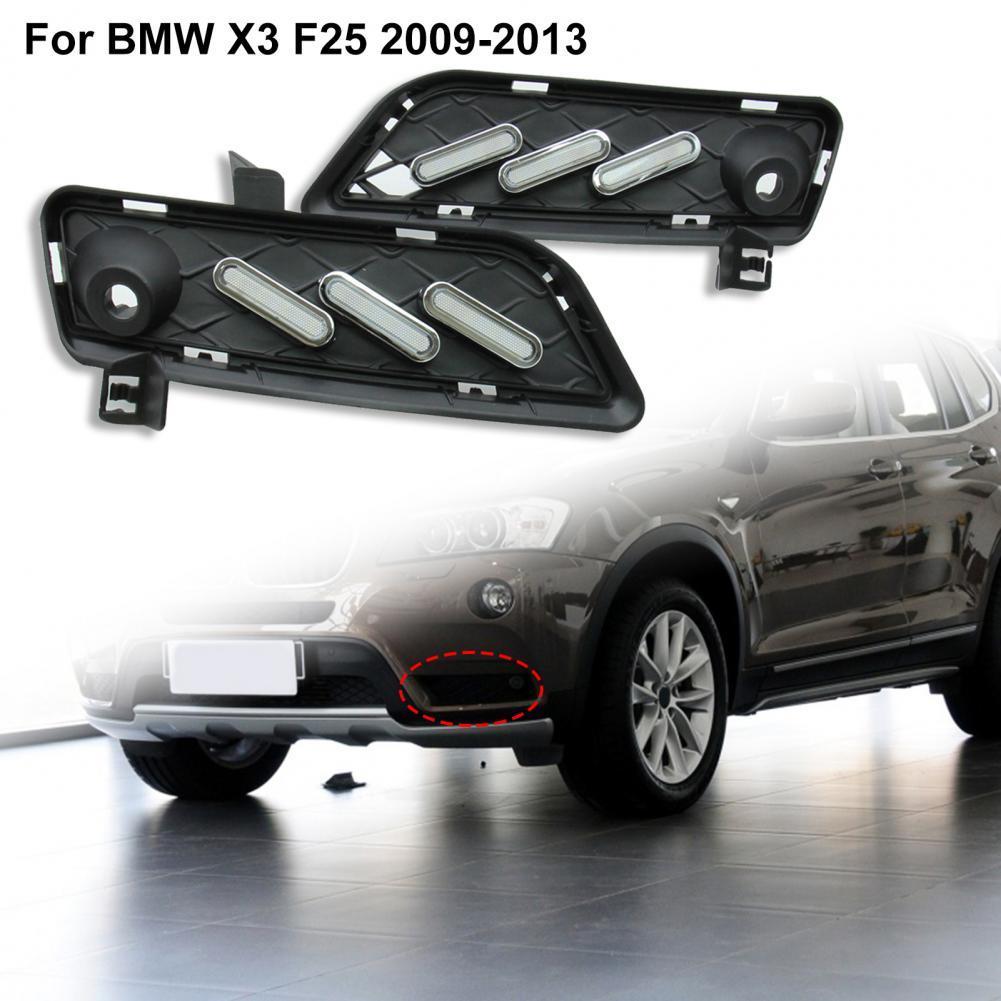 BMW X3 F25 2009-2013 2個 デイタイム ランニング バルブ 防水 6000-6700K LED DRL ダイナミック ライト ドレスアップ カスタム_画像1