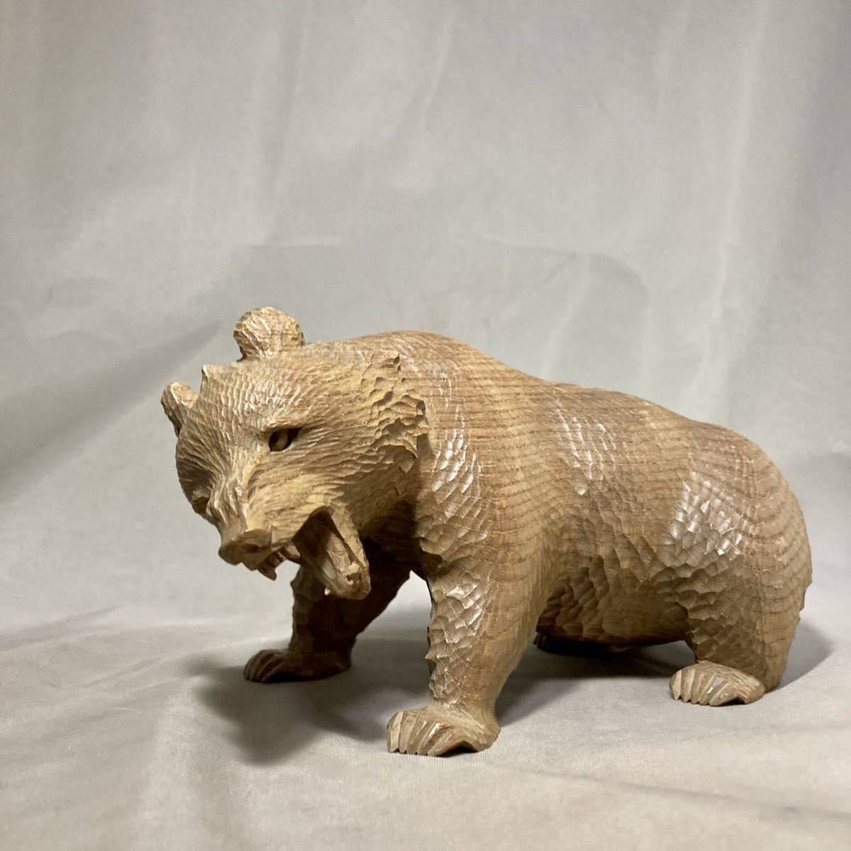 木彫りの熊 北海道民芸品 一刀彫 通販