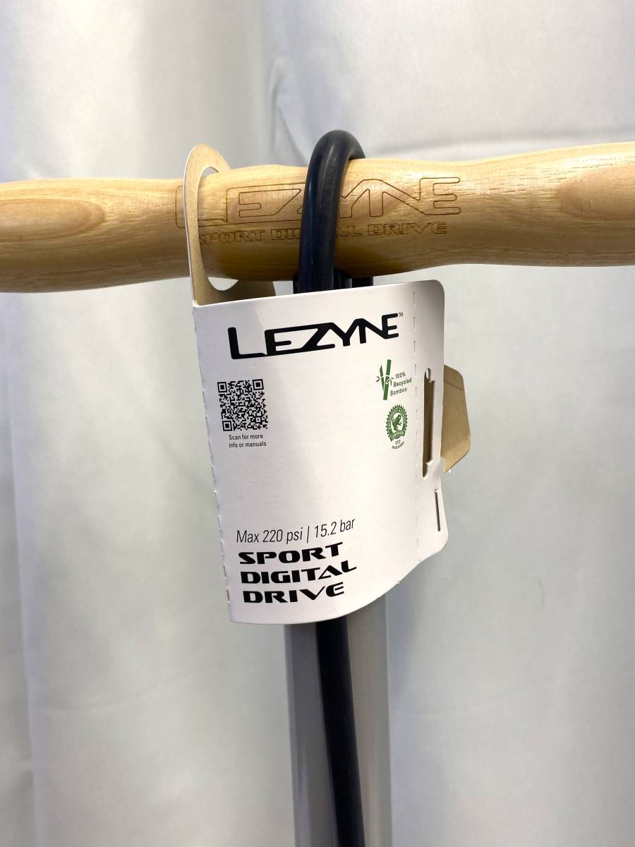 maji* popular floor pump LEZYNE SPORT DIGITAL DRIVE silver 