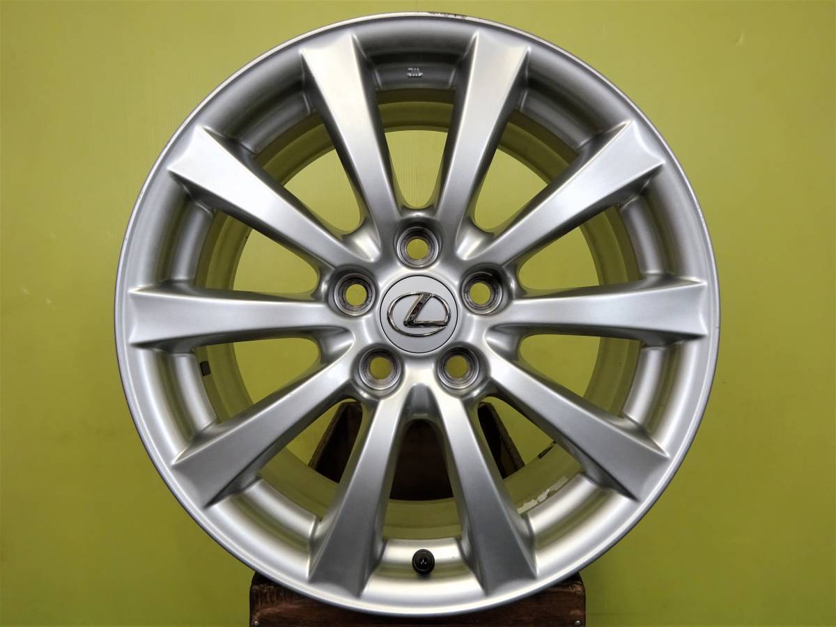 H1900 中古 4本 レクサス IS 純正 17 x 8J +45 5H 114.3 シルバー LEXUS_画像4