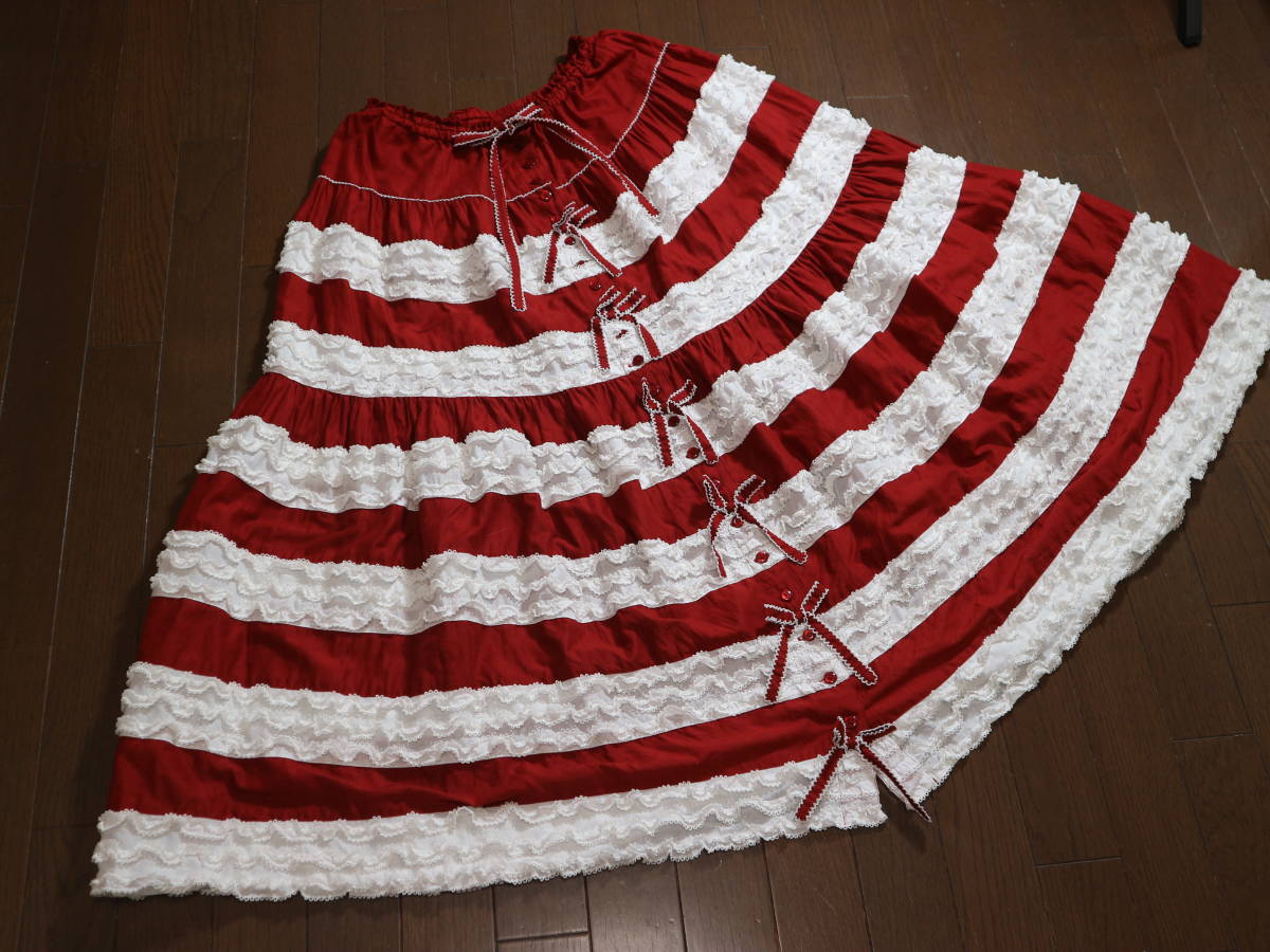 ○ピンクハウス○ピコフリルのパッチワークボーダースカート | www