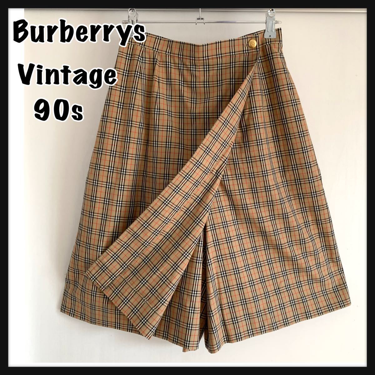 希少】90s Burberrys バーバリー ノバチェック キュロット スカート