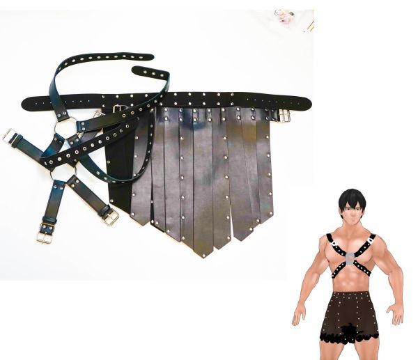 . bundle .bo vintage Harness sexy . whole body warrior .. person men's Dance man metal cosplay tool 