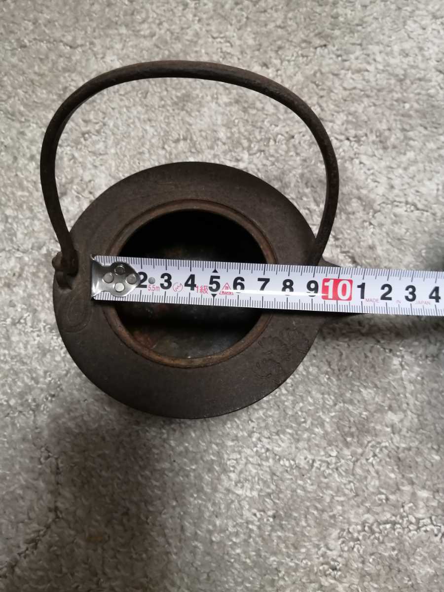 鉄瓶 銚子 酒器 鉄銚子 燗鍋 鋳物 高橋敬典 敬典 刻印あり 竹紋 竹地紋