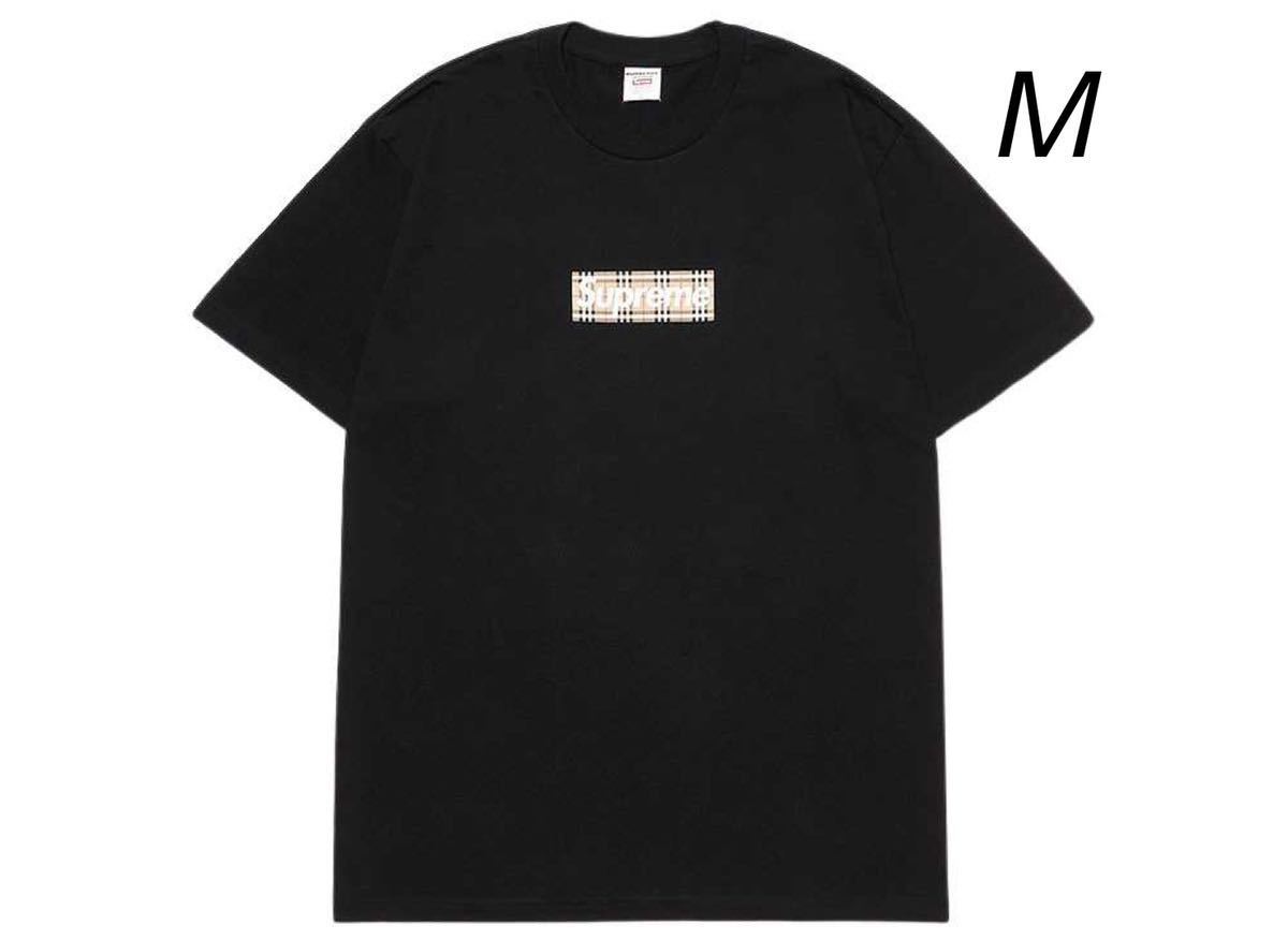 Supreme シュプリーム Burberry Box Logo Tee 黒M-