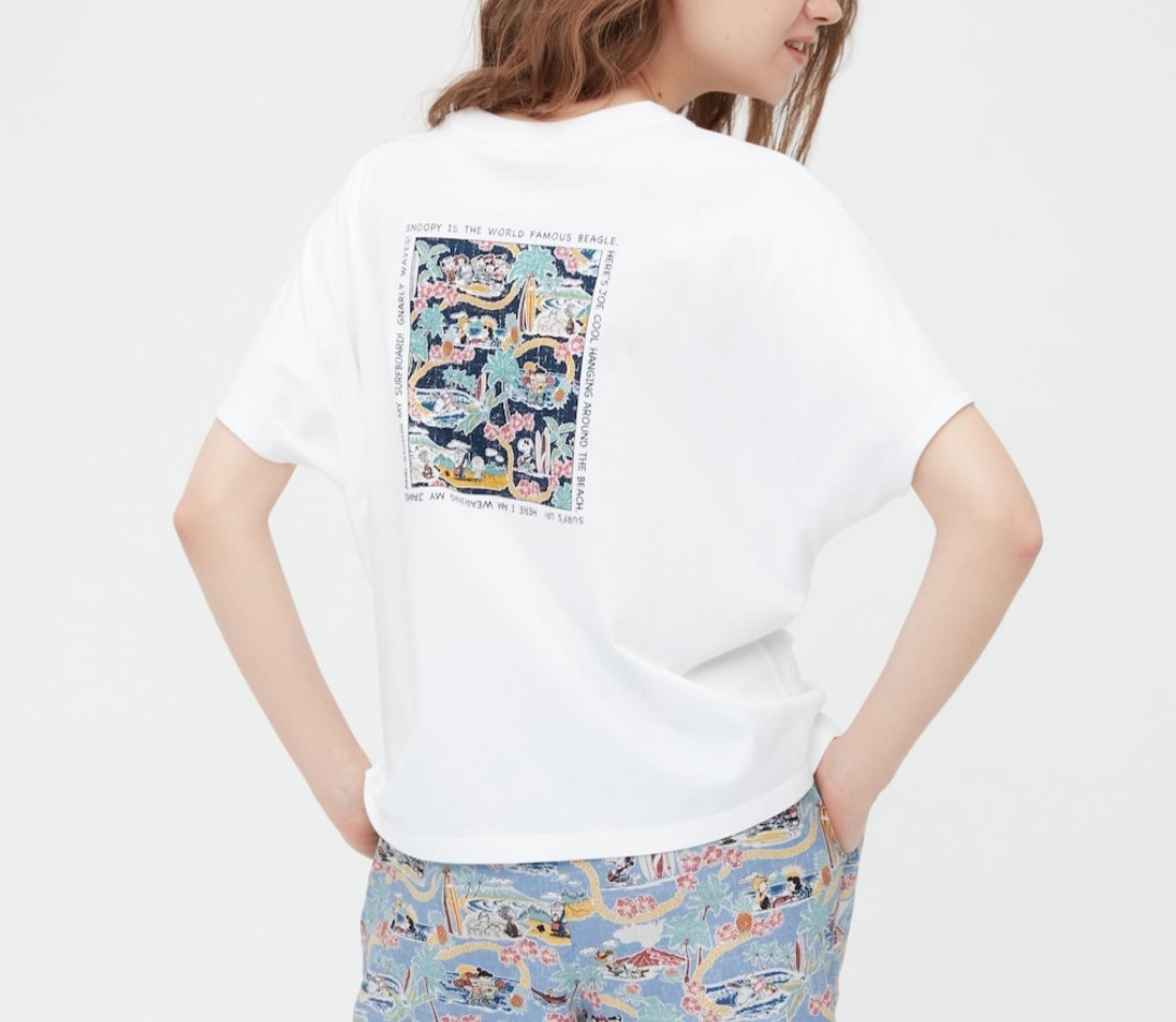 UNIQLO ピーナッツ レインスプーナー UT グラフィック Tシャツ L スヌーピー  アロハ ユニクロ コットン 