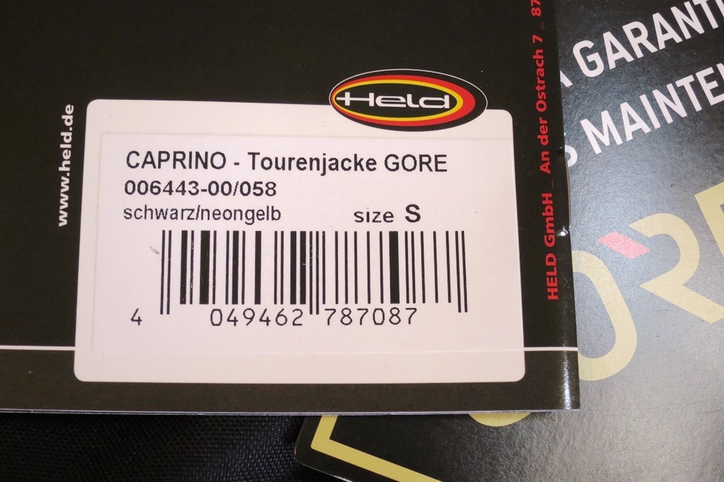 未使用・新品★ドイツ　Held製　ゴアテックス Gore-Tex　高機能ツーリングジャケット「Caprino」_画像10