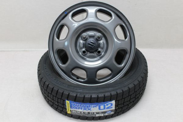 スズキ ハスラー 純正スチール 15インチ ダンロップ WM02 165/60R15