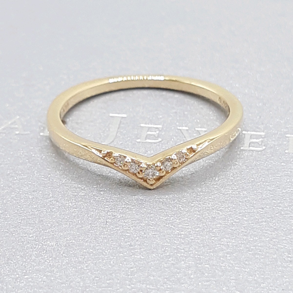 STAR JEWELRY スタージュエリー リング ダイヤ 0 02ct K10 YG V 7号