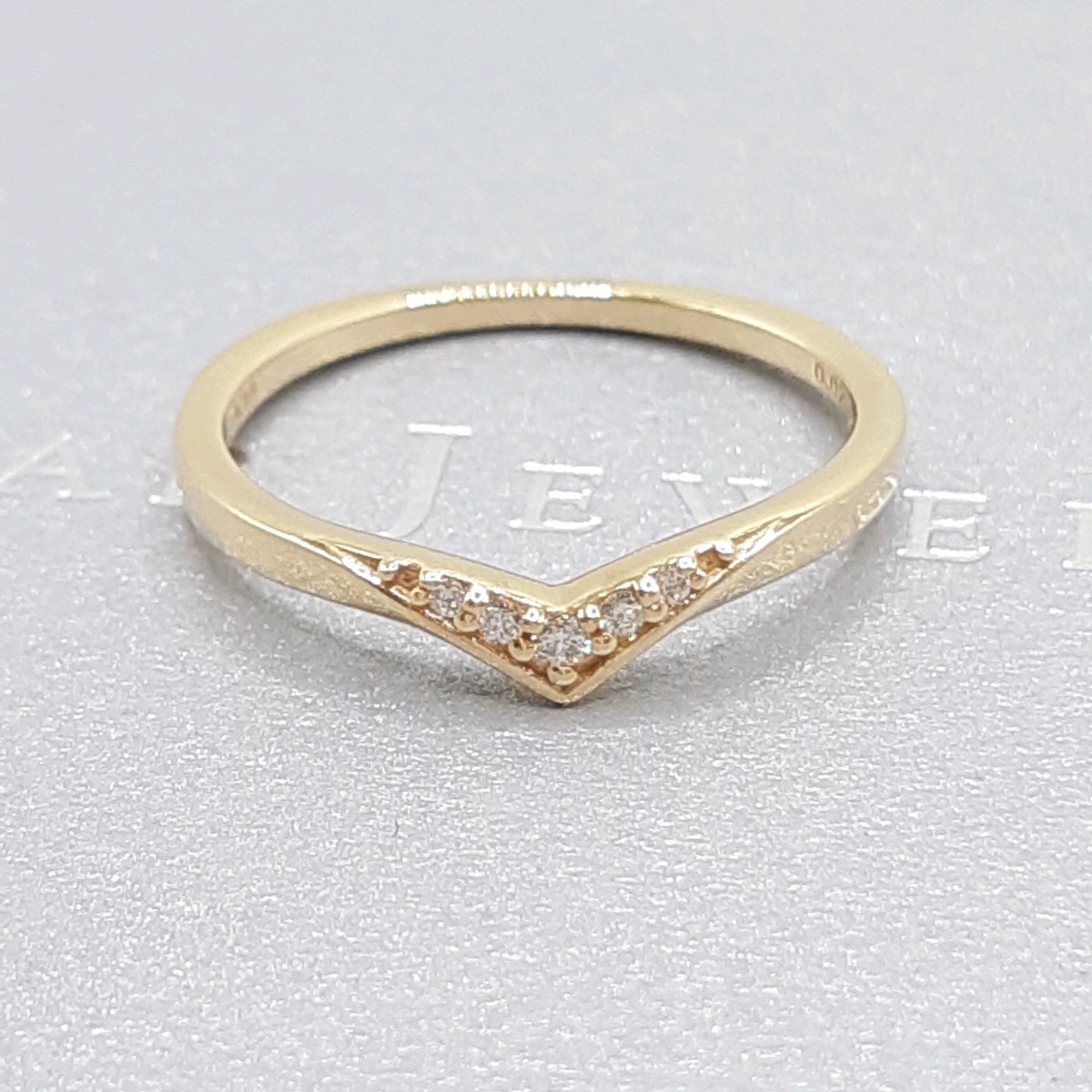 STAR JEWELRY　スタージュエリー　リング　ダイヤ 0.02ct　K10 YG　V 7号　指輪　DIAMOND RING