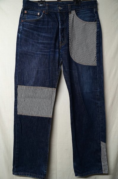 セットアップ ◆Levi's リーバイス 501ベース◆Ralimera リメイクデニムパンツ◆ W33 セットアップ ◆Levi's リーバイス 501ベース◆Ralimera リメイクデニムパンツ◆ W33