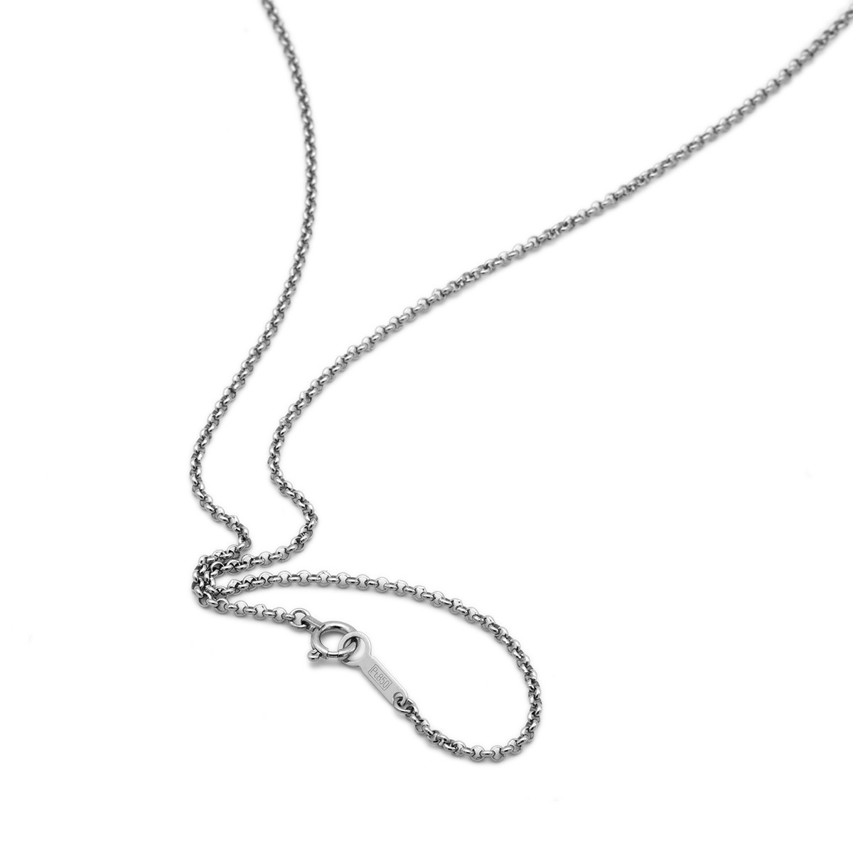 であり】 ネックレス チェーン PT850 プラチナ ロールチェーン 幅1.7mm