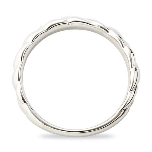 指輪 PT900 プラチナ 編み込み模様のデザインリング 幅3.7mm|900pt