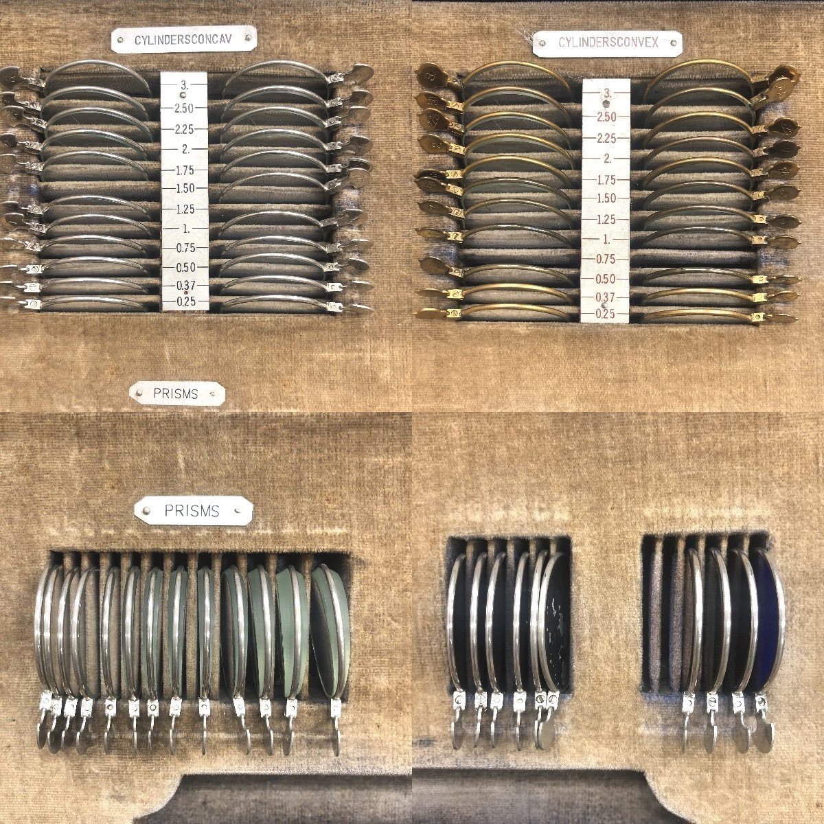 F211-2 視力検査用レンズ用収納ケース 検眼用レンズ テストレンズ 視力