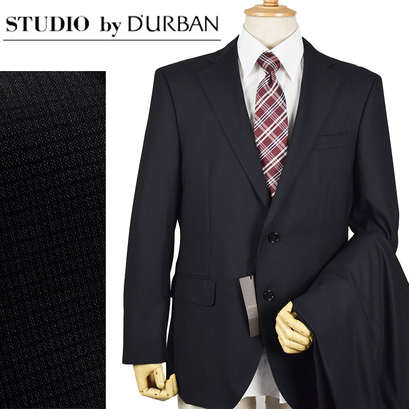 【正規品質保証】 by ◆STUDIO D'URBAN 黒/BB4 Super100'Sウールスーツ スタジオバイダーバン◆秋冬【2パンツ】シャドーチェック柄 Mサイズ 【正規品質保証】 by ◆STUDIO D'URBAN 黒/BB4 Super100'Sウールスーツ スタジオバイダーバン◆秋冬【2パンツ】シャドーチェック柄 Mサイズ