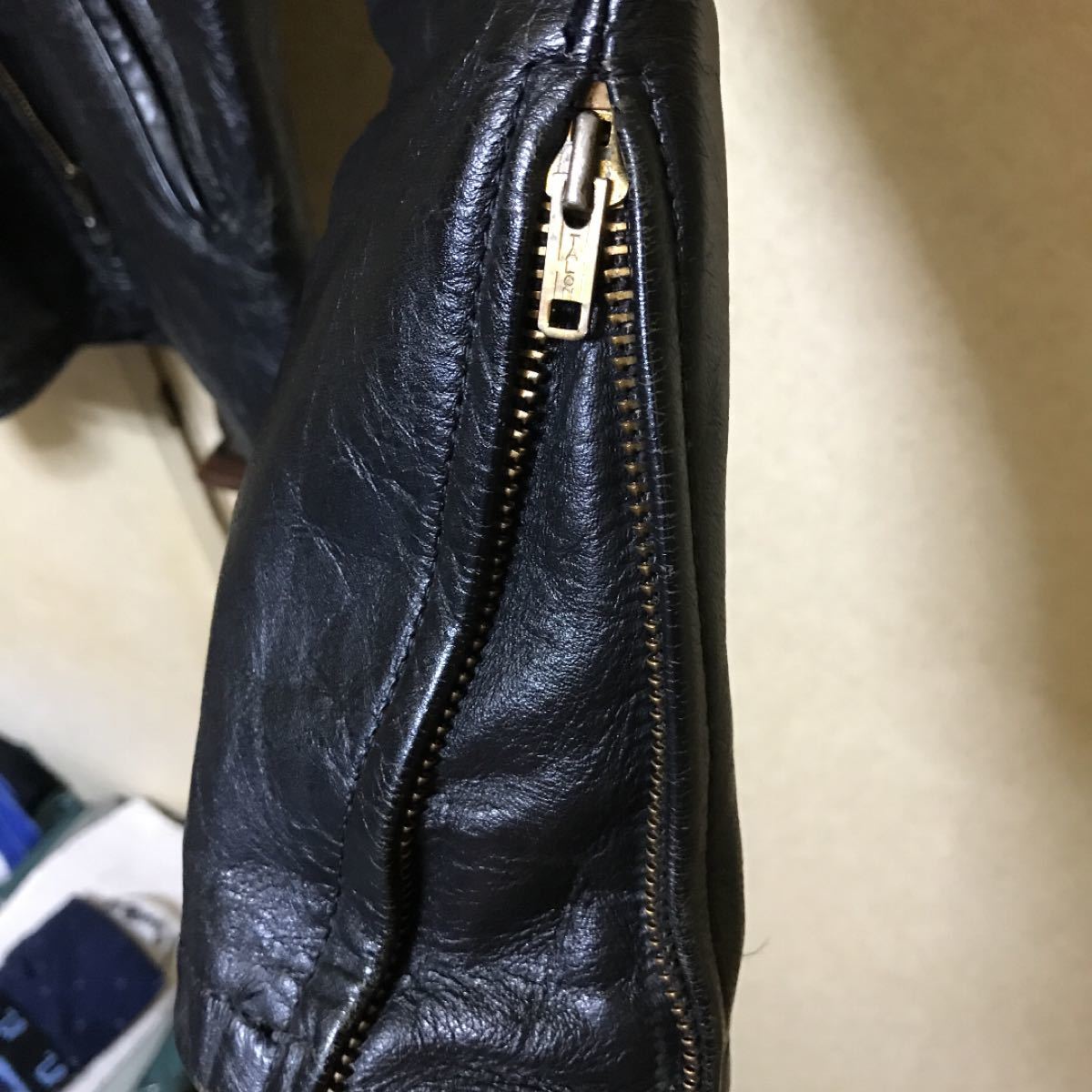 ベイツ、vintage70s、ホースハイド、シングルライダース、size 36