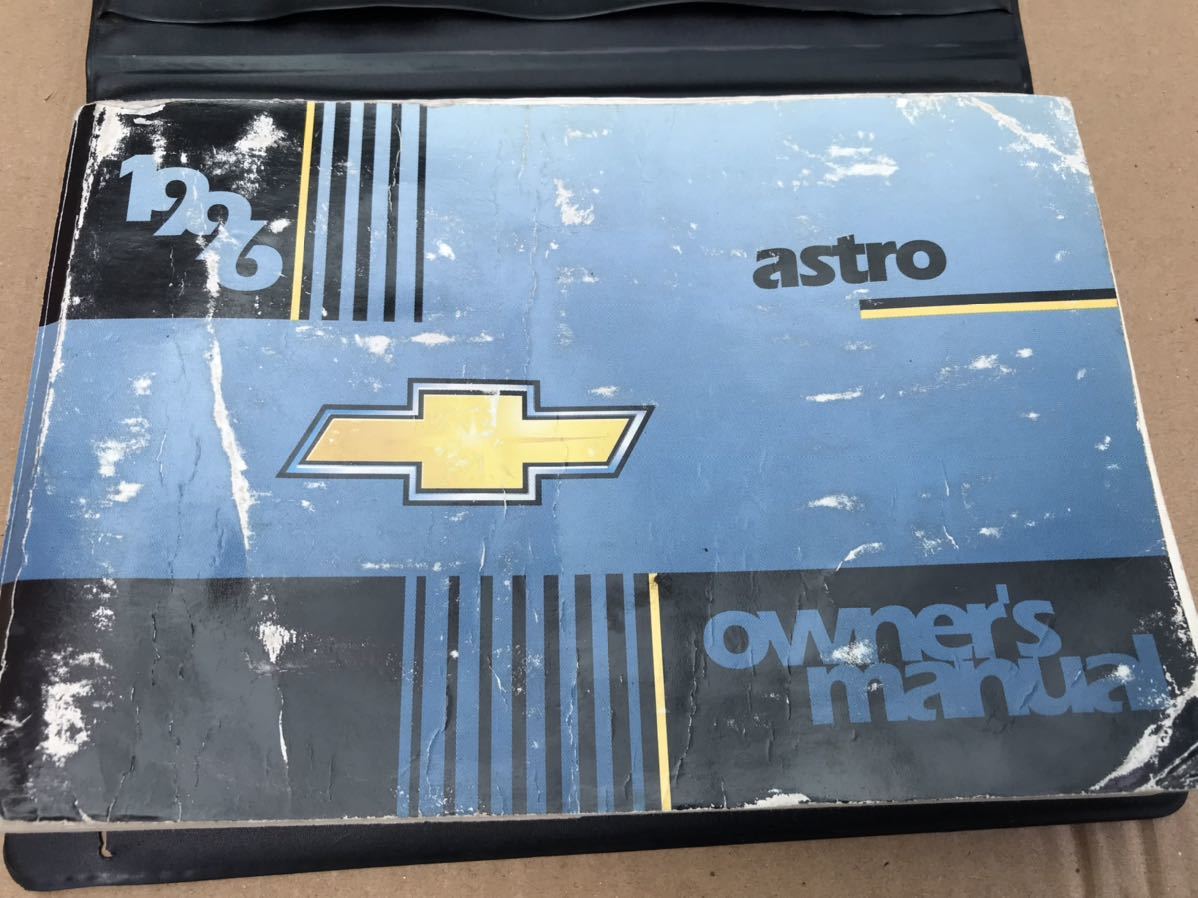  Chevrolet Astro 1996 owner's manual rare 