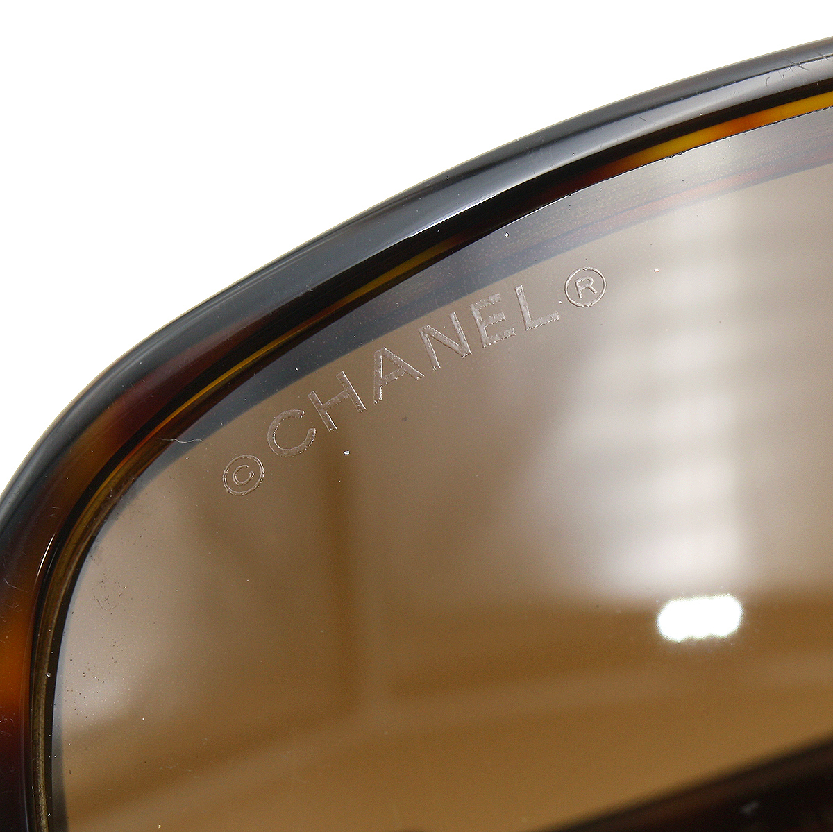 *T1769 beautiful goods!! Chanel here Mark ribbon sunglasses 58*16 135 dark brown CHANEL lady's *