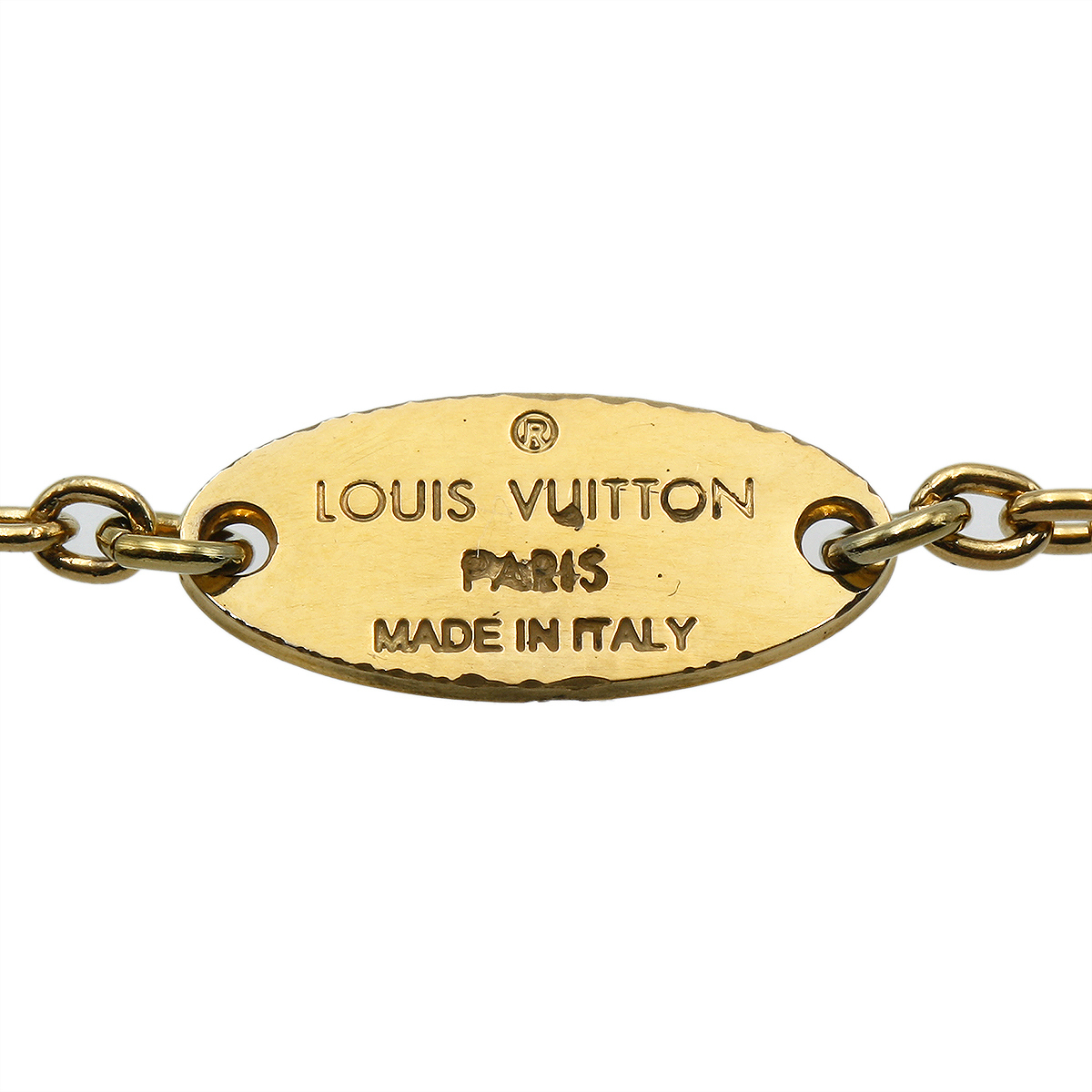 *T1132 хороший!! Louis Vuitton kolieesen автомобиль ruV цепь колье M61083 Gold LOUIS VUITTON женский *