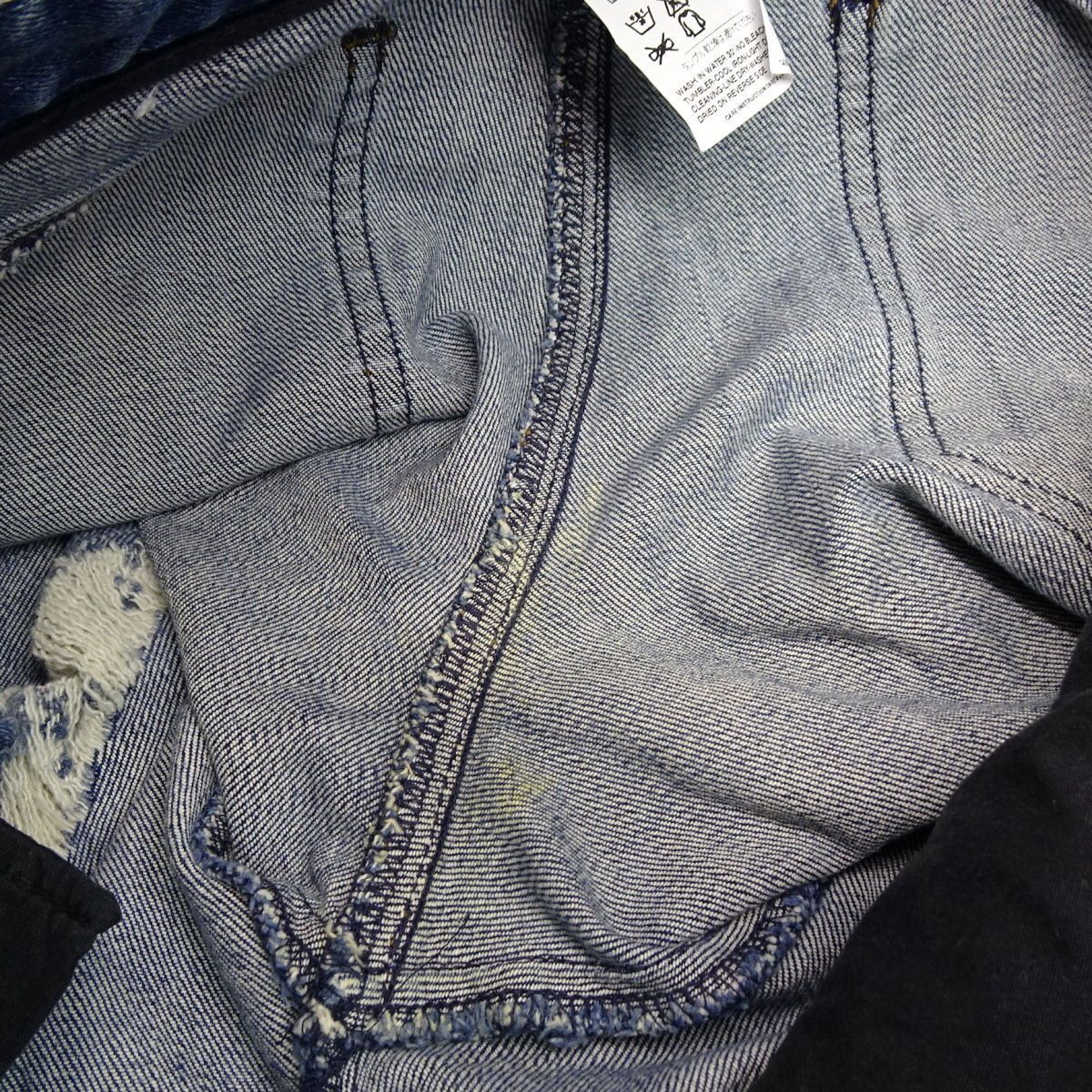 *S1776 отличный Dolce & Gabbana повреждение обработка обтягивающие джинсы брюки голубой 38 женский *