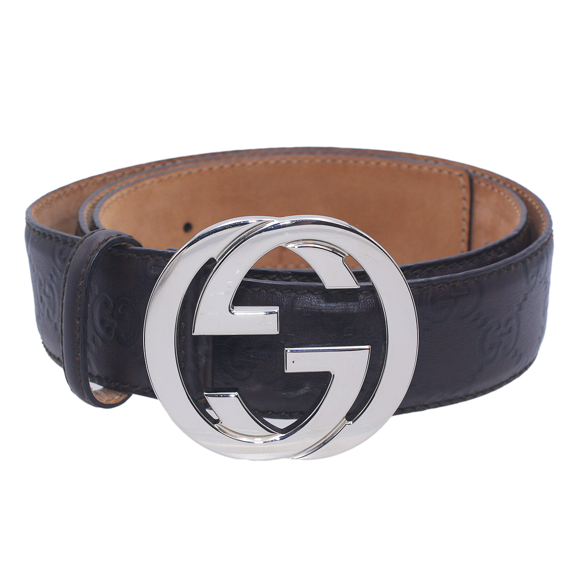 S1498 グッチ GUCCI インターロッキングGグッチシマベルト 95・38- ☆超美品☆グッチ GUCCI ベルト GG グッチシマ インターロッキングG