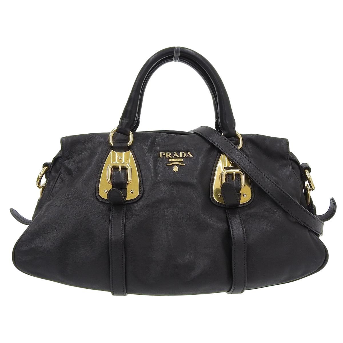 激安通販 ☆n1862 美品!! レディース☆ PRADA ブラック ショルダー