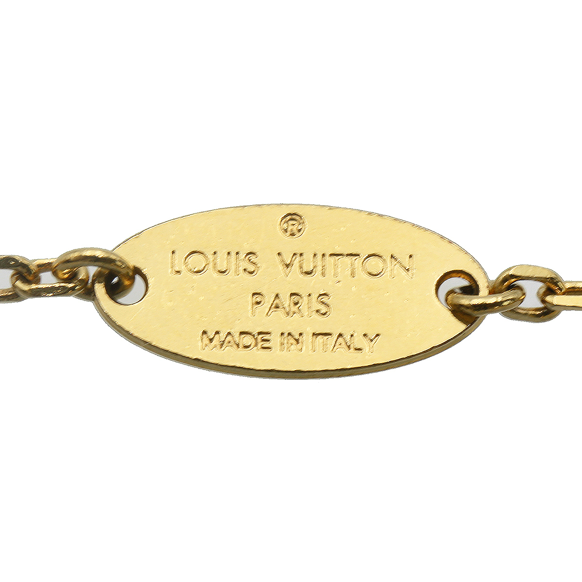 ★T1860 美品!! ルイヴィトン ブレスレット ナノグラム ベルトモチーフ M64704 ゴールドカラー LOUIS VUITTON レディース★_画像8