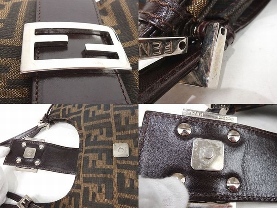 ☆M1714 新同!! フェンディ ズッカ柄 マンマバケット ショルダーバッグ