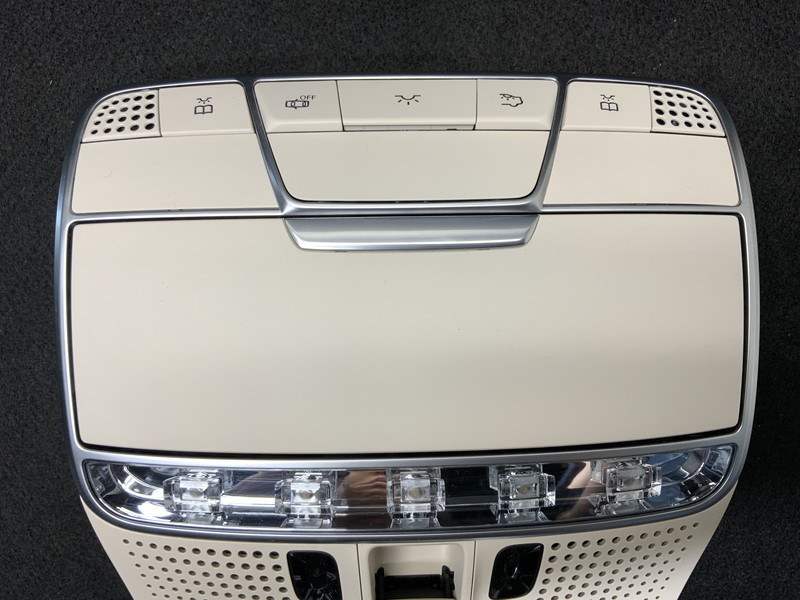 MB168 W222 S400 ハイブリッド エクスクルーシブ フロント ルームランプ/サンルーフ スイッチ ◆ベージュ ★動作OK/破損無し ◎_画像2